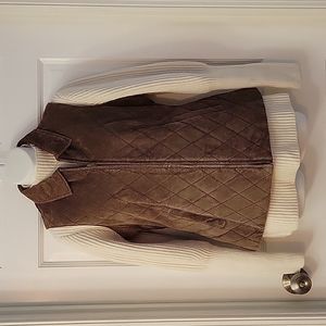 ORVIS Quilted Suede Vest